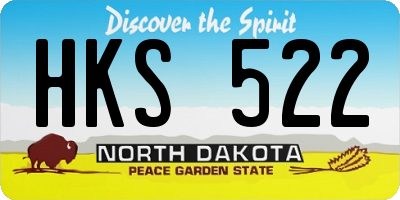 ND license plate HKS522
