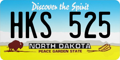 ND license plate HKS525