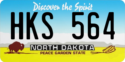 ND license plate HKS564