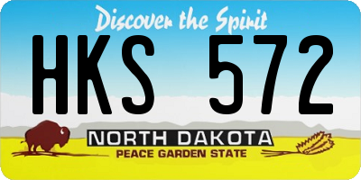 ND license plate HKS572