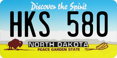 ND license plate HKS580
