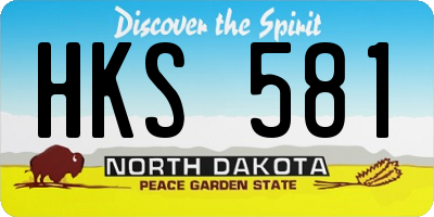 ND license plate HKS581
