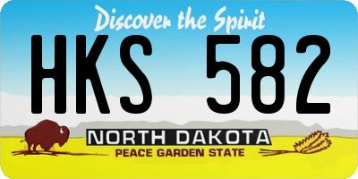 ND license plate HKS582