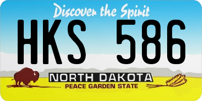 ND license plate HKS586