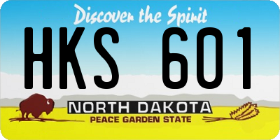 ND license plate HKS601