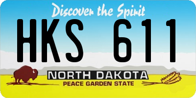 ND license plate HKS611