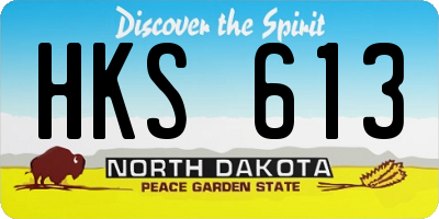 ND license plate HKS613