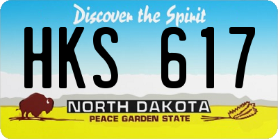 ND license plate HKS617