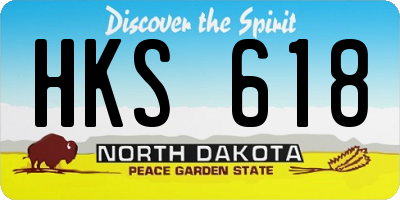 ND license plate HKS618