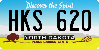 ND license plate HKS620