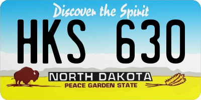 ND license plate HKS630