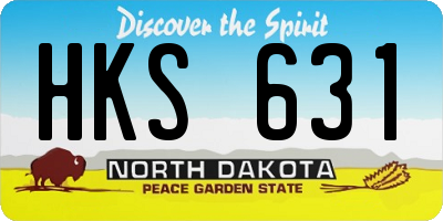 ND license plate HKS631