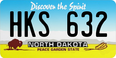 ND license plate HKS632