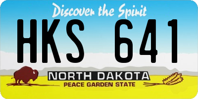 ND license plate HKS641
