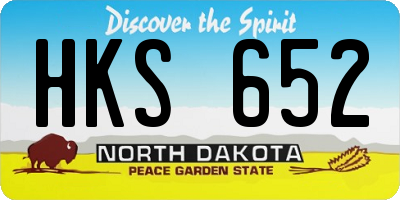 ND license plate HKS652
