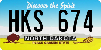 ND license plate HKS674