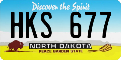 ND license plate HKS677