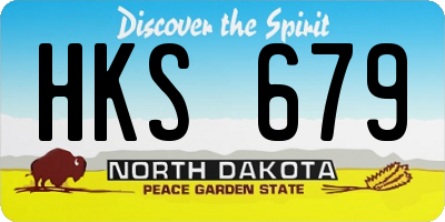 ND license plate HKS679