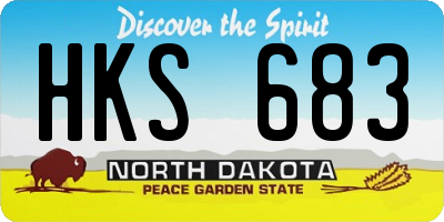 ND license plate HKS683