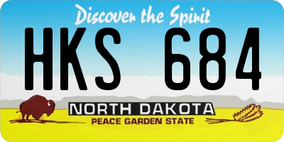 ND license plate HKS684