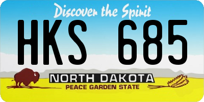 ND license plate HKS685
