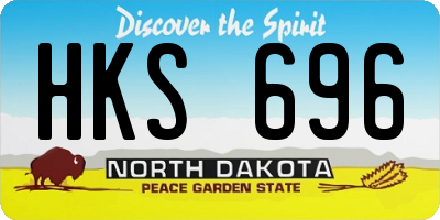 ND license plate HKS696