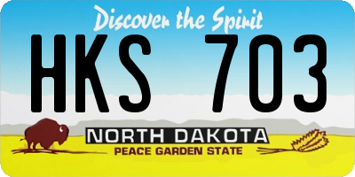 ND license plate HKS703