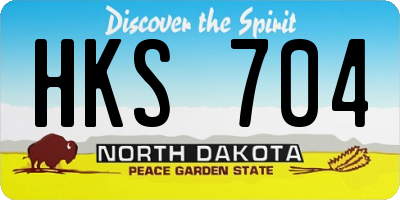 ND license plate HKS704