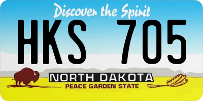 ND license plate HKS705