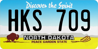 ND license plate HKS709