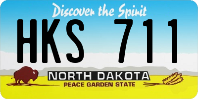 ND license plate HKS711