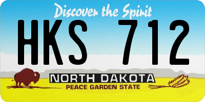 ND license plate HKS712