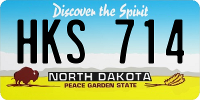 ND license plate HKS714
