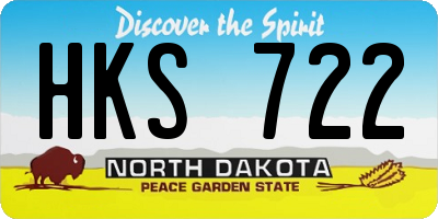 ND license plate HKS722