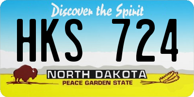 ND license plate HKS724