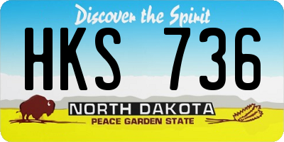 ND license plate HKS736