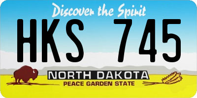 ND license plate HKS745
