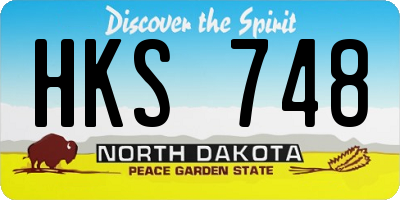ND license plate HKS748