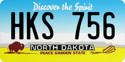 ND license plate HKS756