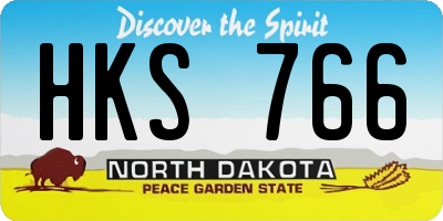 ND license plate HKS766