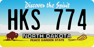 ND license plate HKS774