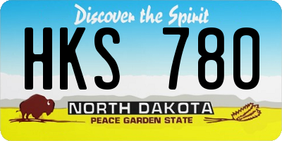ND license plate HKS780