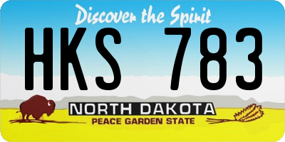 ND license plate HKS783