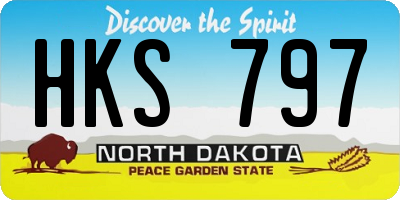 ND license plate HKS797