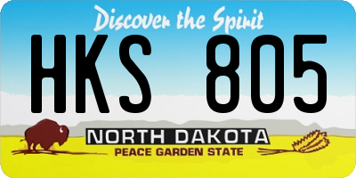 ND license plate HKS805