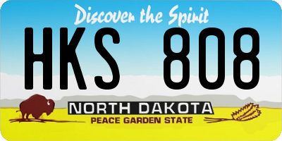 ND license plate HKS808
