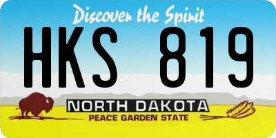 ND license plate HKS819