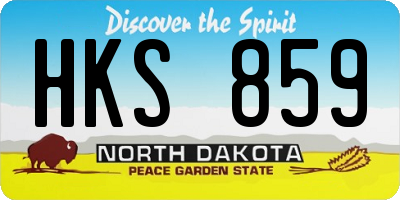 ND license plate HKS859