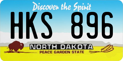 ND license plate HKS896