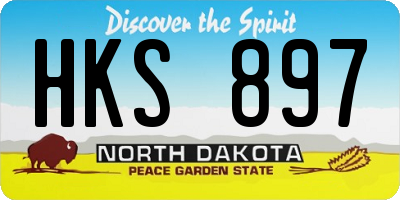 ND license plate HKS897